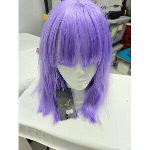 Purple Synthetic Wig With Bangs By AISI Beauty